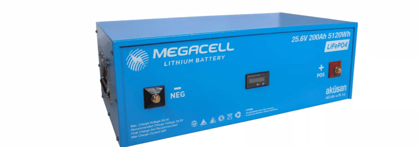 Megacell Lityum Akü 25,6V 200Ah LiFePO4 Batarya
